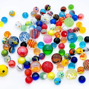 100 Assorted Marbles Bulk Cheap for Kids Ages 4-8-12 Play Marbles Physical Th... - Picture 1 of 8