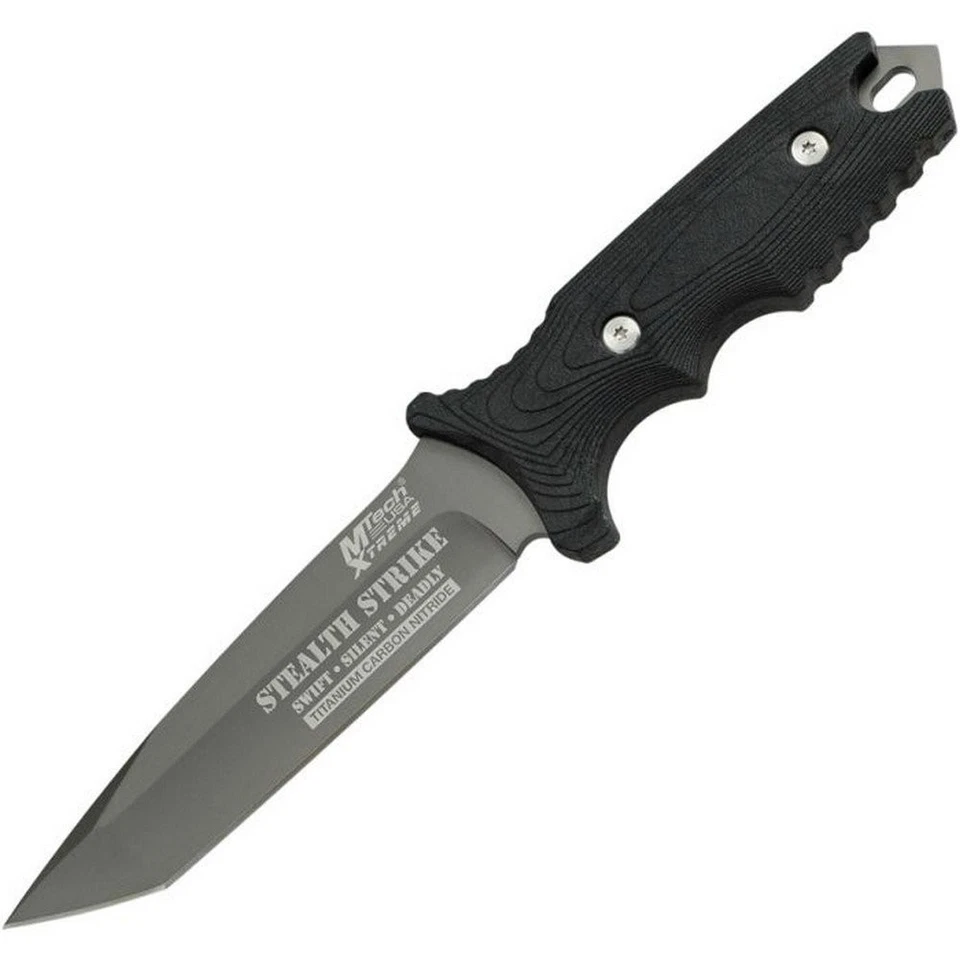 M-Tech Xtreme 8071 Black Tactical Strike Tanto Fixed Blade Knife Sheath