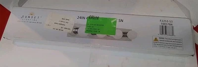 Barra de baño Sunset Lighting 24" 4 luces acabado níquel satinado F2253-53 Foto 1 de 4