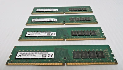 Micron 32GB (4x8GB) DDR4 PC4-2133P-UBB-11 MTA16ATF1G64AZ-2G1B1 - Image 1 of 3