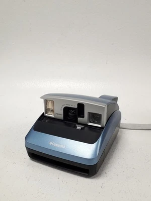 Polaroid One600 Instant Film Camera 100mm Lens - Blue and Silver - Untested - Image 1 of 4