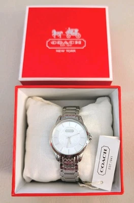 COACH 14501609 SILVER TONE SIGNATURE CC LADIES WATCH NEW W/TAGS & BOX RARE FIND! - image 1 of 4