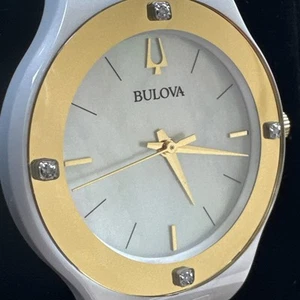Bulova Millennia Women's Quartz Diamond Accent White 34.5MM Watch 98R292 - Picture 1 of 24