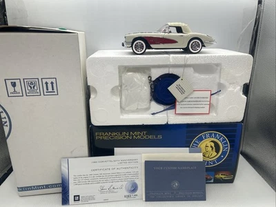 1/24 Franklin Mint 1960 Белый Corvette 50-я годовщина. Edition LE 1500 jm B11G396 - Изображение 1 из 4