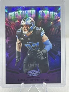 2025 Certified Aidan Hutchinson Certified Stars Mirror Purple /299 Lions - Bild 1 von 10