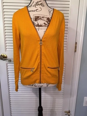 Cárdigan Michael Kors Damas XS Amarillo/Mostaza Cremallera  Foto 1 de 4