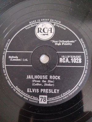 ELVIS PRESLEY JAILHOUSE ROCK 78RPM RCA 1028 - Image 1 of 4