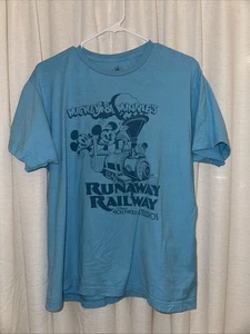disney t shirt Runaway Railway Blue Medium - Picture 1 of 8