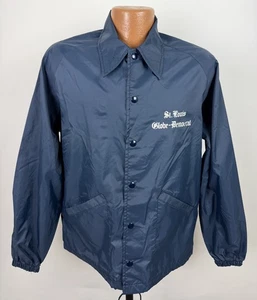 Vintage 70s Velva Sheen Jacket Mens Medium Coach's Jacket St Louis Newspaper - Picture 1 of 13