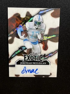 2024 Leaf Exotic Football RC Auto E-JMC Jeremiah McClellan 9/9 - Picture 1 of 2
