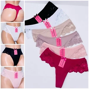 6 Packs Lot Women Sexy Lace Panties T-Back G-String Thongs Underwear Lingeries M - Picture 1 of 10
