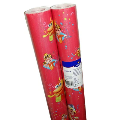 50 Meter Tischdeckenrolle 1,2m breit Papiertischdecke Kinderparty bunt (2 Rollen - Bild 1 von 4