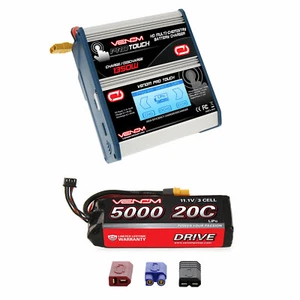 Venom 20C 3S 5000mAh 11.1V LiPo Battery with Pro Touch Charger Combo - Picture 1 of 7