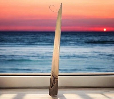 Billete pez espada genuino con bolígrafo y tinta originales arte marítimo Turney Manteo NC Foto 1 de 4