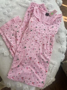 Pajama Set Women’s Size Medium Pink Floral NWT - Picture 1 of 7