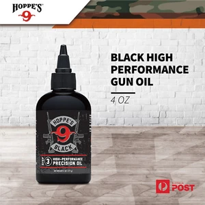 Hoppes Black High Performance Gun Cleaning Rifle Shotgun Firearms Oil 4oz - Picture 1 of 3