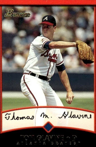 2001 Bowman #97 Tom Glavine HOF Atlanta Braves - Image 1 of 2