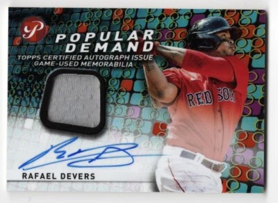 2022 Topps Pristine Popular Demand Jersey Auto Orange Refractor Rafael Devers 25 - Image 1 of 2