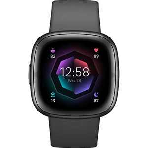 Fitbit Sense 2 Shadow Grey / Graphite Aluminum Bluetooth Smartwatch NEW - Picture 1 of 2