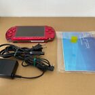Sony PSP 3000 RR Radiant Red Console Fonctionnement a été confirmé UTILISÉ