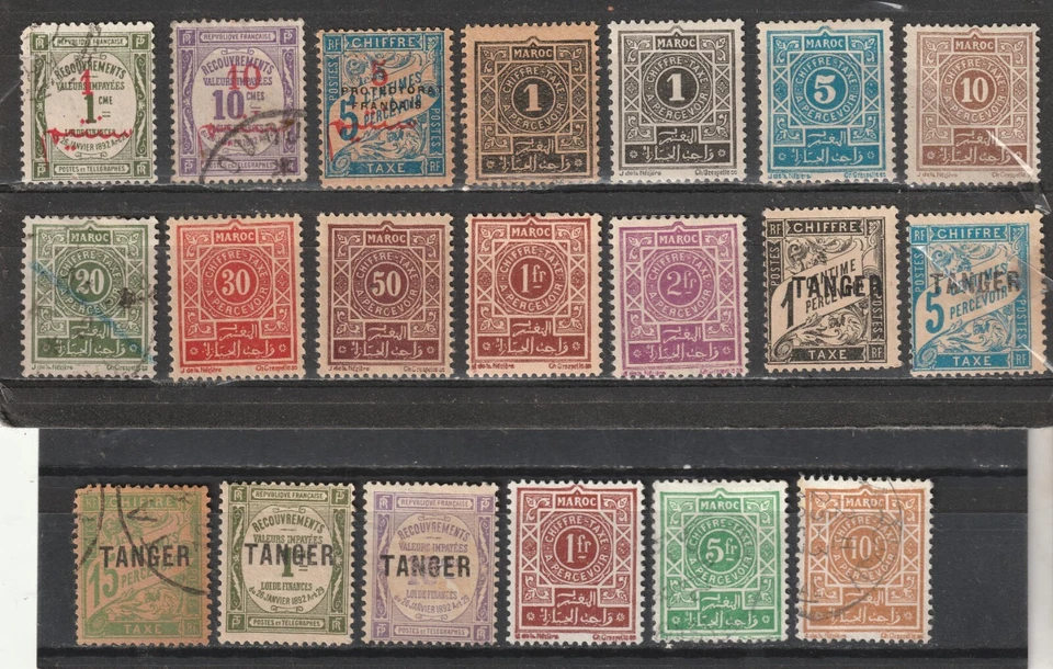 France off-Morocco Lot 20: (Stamp details below) Scott 2023 Catalog Value $37.70 Foto 1 de 4