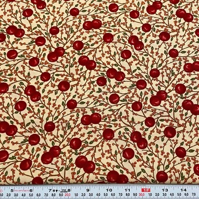 Harvest Bouquet by Deb Strain for Moda Apples Cotton HALF YARD Remnant 18" x 43" - Image 1 of 2