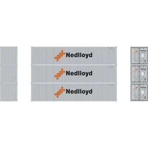 Athearn ATH27055 40' Corrugate Low Container - Nedlloyd # 1 (3) HO Scale - Picture 1 of 1