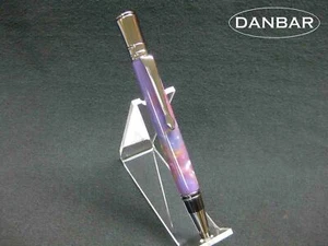 Handmade, Acrylic and Gun Metal, Executive BallPoint Twist Pen - DanbarPens - Picture 1 of 8