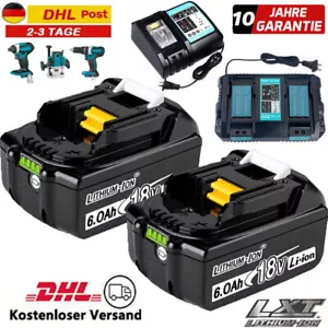 2X Batería Original 18V 6,0Ah Para Makita BL1850 BL1830 BL1860 Indicador/Cargador Led - Imagen 1 de 44