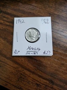 1942 Mercury Dime, BU, .900 Silver - Picture 1 of 2