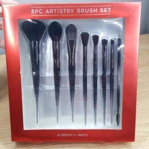 Macys Makeup Artistry Brush Set 8 Pc Powder Tapered Cheek Foundation Blending - Picture 1 of 3