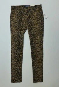 Old Navy Adjustable Waist Rockstar Jegging Pants Girls 14R Cheetah Print New - Picture 1 of 4