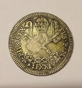 25 BAIOCCHI - Stato Pontificio - PIO VI° - Coin of Papal State - Anno 1795 (XXI) - Foto 1 di 4