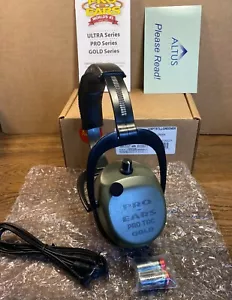 NEU Pro Ears PRO-TAC SC GOLD elektronischer verstärkter Ohrmuff NRR 25 grün GS-PTSTL - Bild 1 von 12