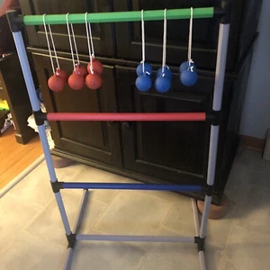 Ladder Ball Toss Game Set Indoor And Outdoor With 6 Bolas & Carrying Bag - Picture 1 of 10