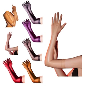 UK Womens Long Glove Evening Sheer Gloves Durable Mittens Opera Photo Props Sexy - Picture 1 of 63