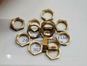 14 mm x 1 mm metrische Messing Kontermutter in Packungen verkauft  - Bild 1 von 1