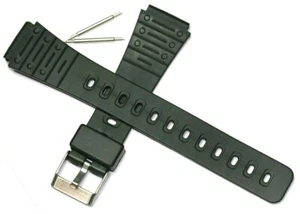 18 MM UHRENARMBAND FLEXIBEL RISSFREI HARZ ANZÜGE CASIO F91 F105 W59 + KOSTENLOSE PINS - Bild 1 von 5