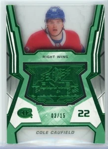 2021-22 SPx Finite Rookies Green Spectrum #F2 Cole Caufield 03/15 - Picture 1 of 2