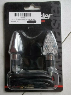 Bikemaster 266226 Chrome LED Turn Signals Arrow Custom Universal Motorcycle  - Image 1 of 2