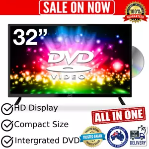 JVC 32 Inch Led Hd Tv with Built In Dvd Player Combo Hdmi Arc Usb Vesa Au Stock - Picture 1 of 5