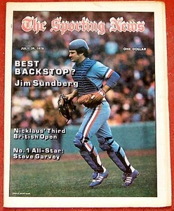 ORIGINAL JULY 29, 1978 SPORTING NEWS TEXAS RANGERS JIM SUNDBERG BASEBALL - Picture 1 of 1