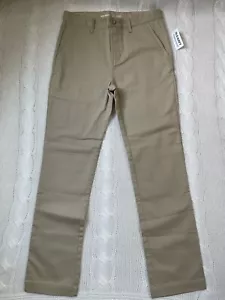 Boys Khaki Pants Size 12 New Skinny Built in Flex Tan School Uniform Old Navy - Picture 1 of 9