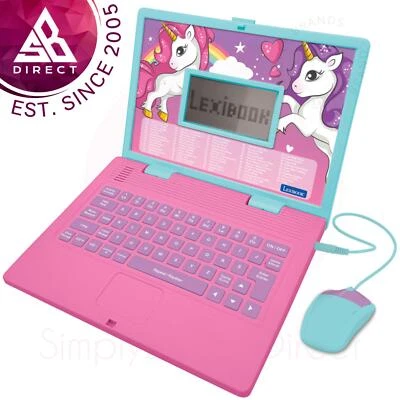Lexibook JC598UNII1 Einhorn Zweisprachig Bildungs Laptop Mit 124 Activites Spiel - Bild 1 von 4