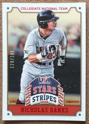 Nicholas Banks 2015 Panini Stars & Stripes Longevity Ruby Rookie #77 /199 - Image 1 of 2