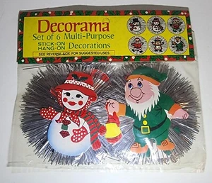 Decorama 6er Set Vintage 1978 Lametta Weihnachtsdeko Neu in Verpackung Made in Hong Kong - Bild 1 von 1