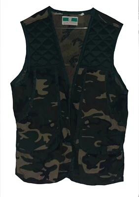 Vintage Game Winner Sportswear Men's Camouflage Hunting Vest Small 34/36 Zip Up - Image 1 of 2