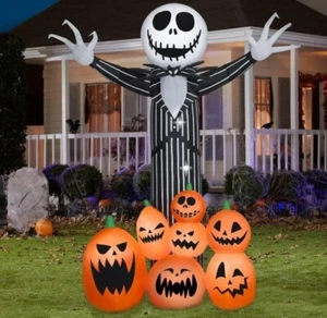 Gemmy animierte Projektion luftgeblasen-Feuer & Eis-Jack Skellington Szene-Riesen-Dis.. - Bild 1 von 7
