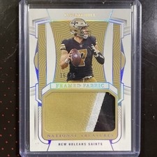 2022 National Treasures Taysom Hill Framed Fabric Holo Silver /25 3 Color Patch