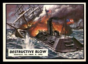 1962 Topps Civil War News #8 Destructive Blow NM *e1